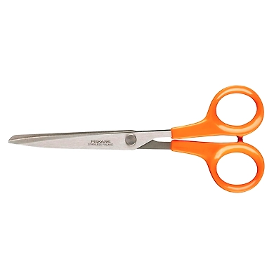 Fiskars Classic Stainless Steel Scissors with Orange Handle – 8 Inch-93371