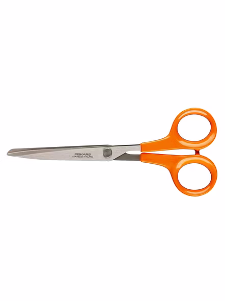 Fiskars Classic Stainless Steel Scissors with Orange Handle 