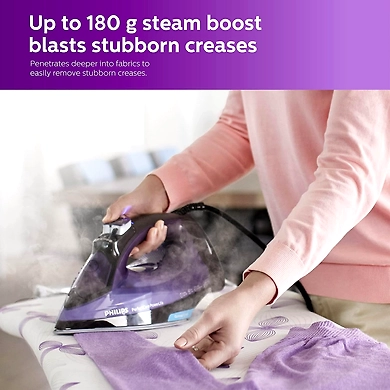 Philips PerfectCare PowerLife Steam Iron – 2400W with OptimalTEMP Technology (Purple)-3
