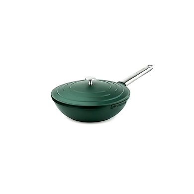Westinghouse Cast Aluminium Wok Pan with Lid – 28cm, Non-Stick, Induction Base (Forest Green)-111982