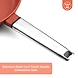 Westinghouse Non-Stick Square Grill Pan – 28cm Terracotta with Stainless Steel Handle-3-sm