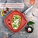 Westinghouse Non-Stick Square Grill Pan – 28cm Terracotta with Stainless Steel Handle-2-sm