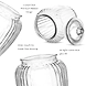 Treo Ribbed Glass Storage Jar with Lid-3-sm