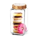 Treo Tall Square Glass Jar with Wooden Finish Lid-1-sm