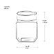 Treo Square Glass Storage Jar with Wooden Finish Lid-1-sm