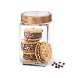Treo Square Glass Storage Jar with Wooden Finish Lid-1-sm