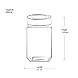 Treo Square Glass Storage Jar with Wooden Finish Lid-2-sm