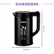 Borosil Cooltouch 1.5L Digital Electric Kettle – Smart Display &amp; Multi-Cook Function-2-sm