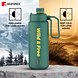Bergner Walking 1000ml Thermo Steel Flask – Wild &amp; Free Edition | Green Olive | Vacuum Insulated with Handle &amp; Flip Lid-1-sm