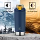 Bergner Walking 720ml Thermo Steel Bottle – Navy | Vacuum Insulated | Press-Button Lid | Leak-Proof Flask-1-sm