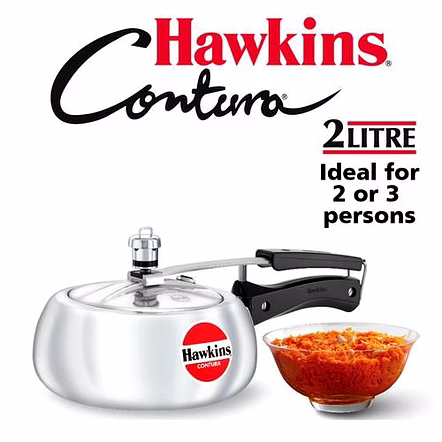 HAWKINS CONTURA PRESSURE COOKER 2 LTR