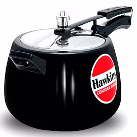 HAWKINS CONTURA BLACK PRESSURE COOKER 6.5 LTR