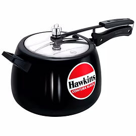 HAWKINS CONTURA BLACK PRESSURE COOKER 5 LTR