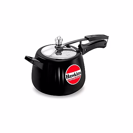 HAWKINS CONTURA BLACK PRESSURE COOKER 4 LTR