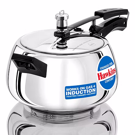 HAWKINS STAINLESS STEEL CONTURA INDUCTION PRESSURE COOKER 5 LTR