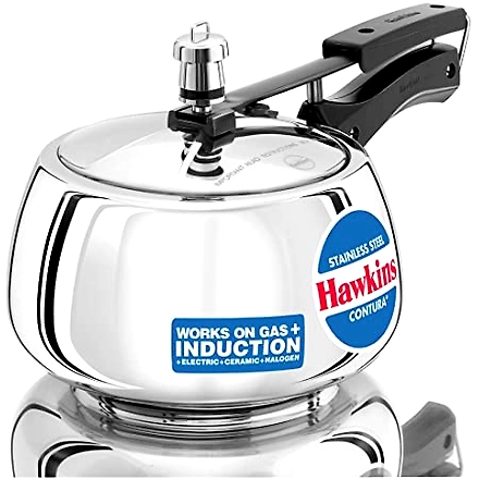 HAWKINS STAINLESS STEEL CONTURA INDUCTION PRESSURE COOKER 3 LTR-WE1078