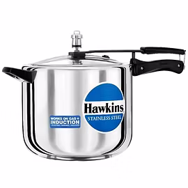 HAWKINS STAINLESS STEEL INDUCTION COMPATIBLE PRESSURE COOKER 10 LTR
