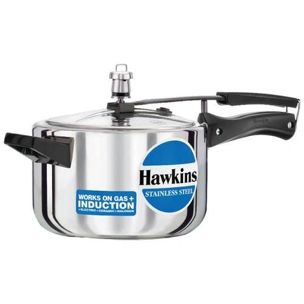 HAWKINS STAINLESS STEEL INDUCTION COMPATIBLE PRESSURE COOKER ( WIDE ) 3 LTR-WE1085