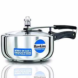 HAWKINS STAINLESS STEEL INDUCTION COMPATIBLE PRESSURE COOKER 10 LTR