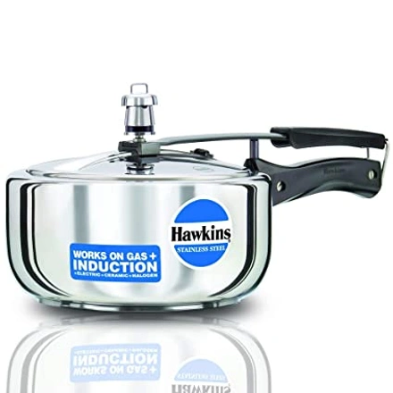 HAWKINS STAINLESS STEEL INDUCTION COMPATIBLE PRESSURE COOKER 10 LTR-WE1086