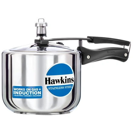 HAWKINS STAINLESS STEEL INDUCTION COMPATIBLE PRESSURE COOKER ( TALL ) 3 LTR-WE1087