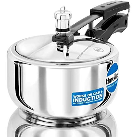 HAWKINS STAINLESS STEEL INDUCTION COMPATIBLE PRESSURE COOKER 2 LTR-WE1088