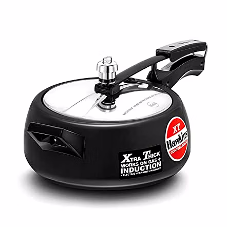 HAWKINS CONTURA BLACK XT INDUCTION COMPATIBLE PRESSURE COOKER 3.5 LTR