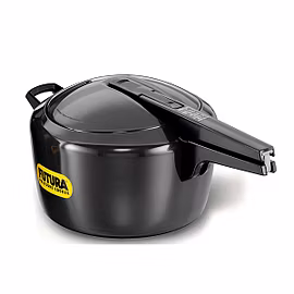 Hawkins Futura Hard Anodised Pressure Cooker ( Jumbo ) 7 Ltr Black