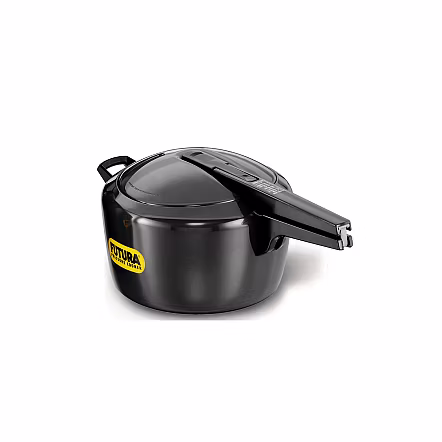 Hawkins Futura Hard Anodised Pressure Cooker ( Jumbo ) 7 Ltr Black