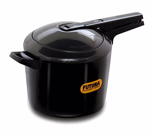 Hawkins Futura Hard Anodised Pressure Cooker ( Tall ) 7 Ltr Black image 1