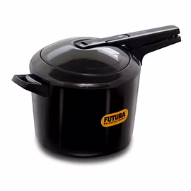 Hawkins Futura Hard Anodised Pressure Cooker ( Tall ) 7 Ltr Black