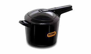 Hawkins Futura Hard Anodised Pressure Cooker ( Tall ) 7 Ltr Black