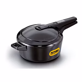 Hawkins Futura Hard Anodised Pressure Cooker 4 Ltr Black