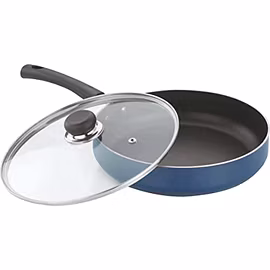 Vinod Zest Non Stick Deep Fry Pan With Glass Lid - 28 Cm