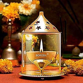 BOROSIL BRASS AKHAND SMALL DIYA
