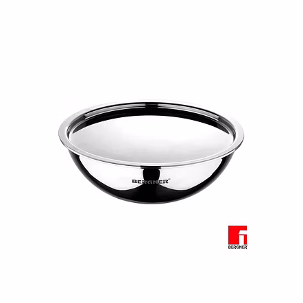 BERGNER ARGNET TRIPLY STAINELESS STEEL TASRA WITH STAINLESS STEEL LID 28 CM