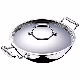BERGNER ARGNET TRIPLY STAINELESS STEEL KADHAI 24 CM