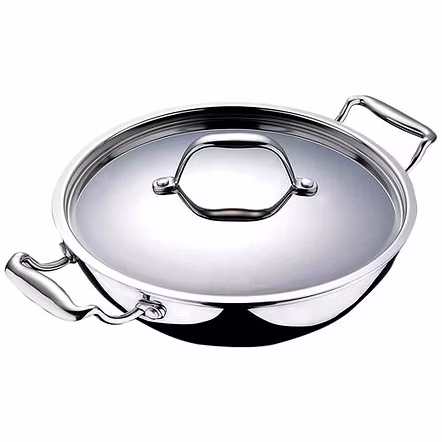 BERGNER ARGNET TRIPLY STAINELESS STEEL KADHAI 24 CM