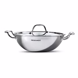 BERGNER ARGNET TRIPLY STAINELESS STEEL KADHAI 26 CM