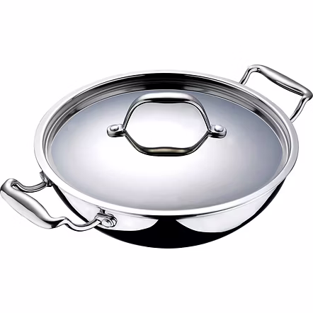 BERGNER ARGNET TRIPLY STAINELESS STEEL KADHAI 32 CM