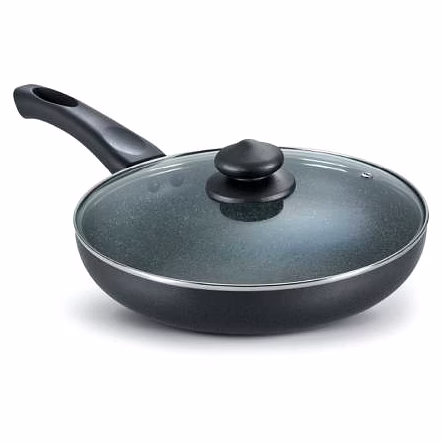 Prestige Omega Deluxe Granite Fry Pan 24 Cm Diameter with Lid, 1.7 Ltr