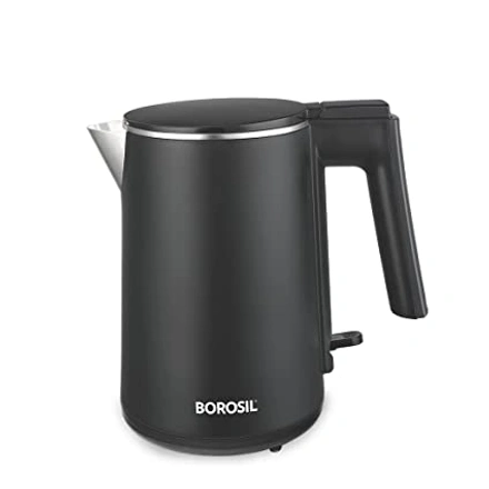 Borosil Cooltouch Electric Kettle, Stainless Steel Inner Body 1 Ltr-WE1363