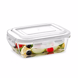 Borosil Klip & Store Rectangular Container With Lid 370 ML