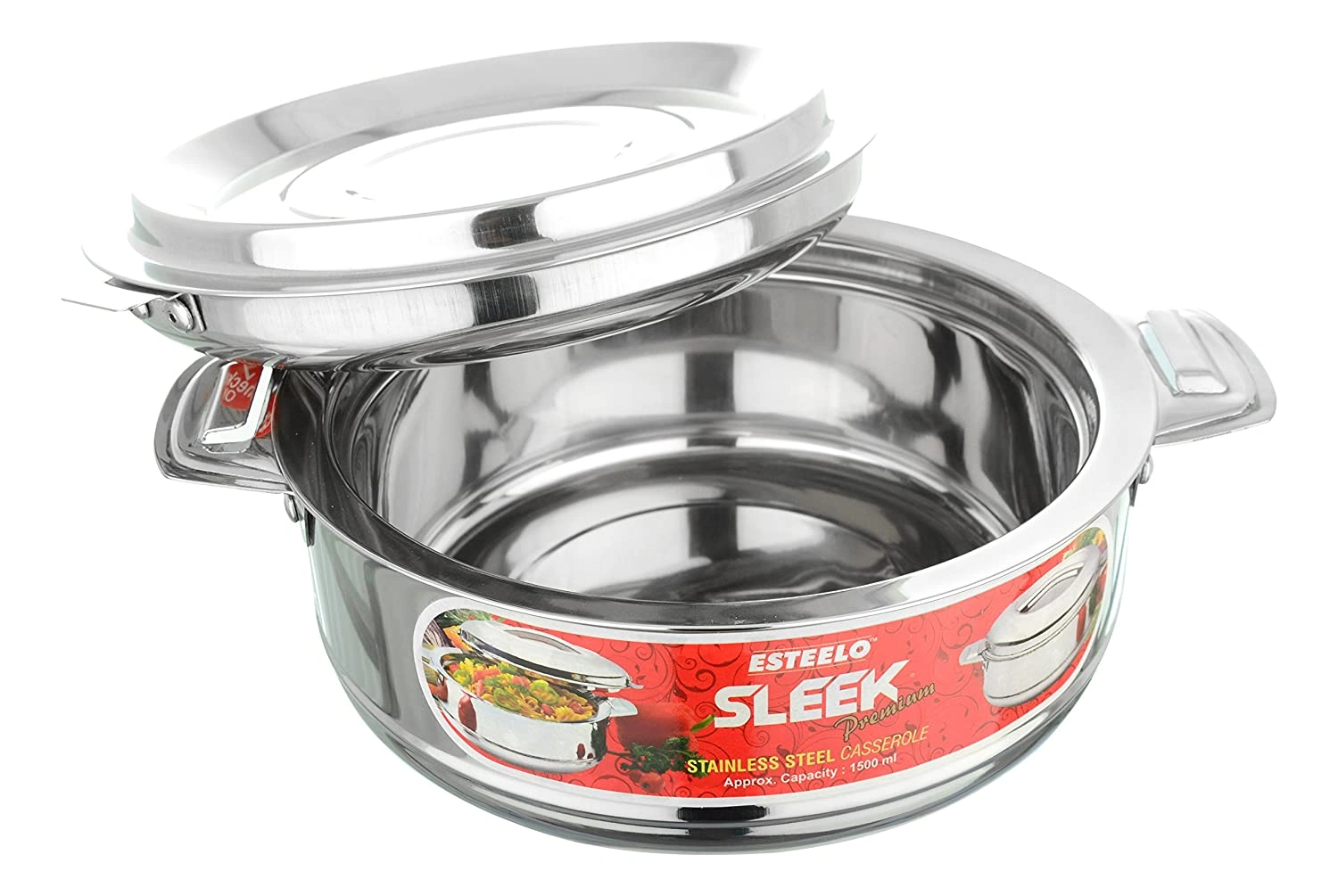 Esteelo Stainless Steel Sleek Casserole 1500 ML-WE1436