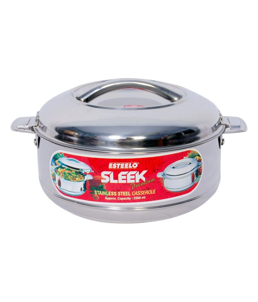 Esteelo Stainless Steel Sleek Casserole 2500 ML-WE1437