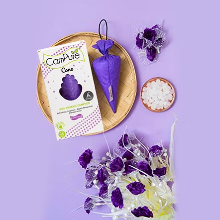 Mangalam CamPure Camphor Cone ( Lavender ) 60 Gm
