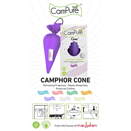 Mangalam CamPure Camphor Cone ( Lavender ) 60 Gm-60 GM-2