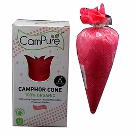 Mangalam CamPure Camphor Cone ( Rose ) 60 Gm-60 GM