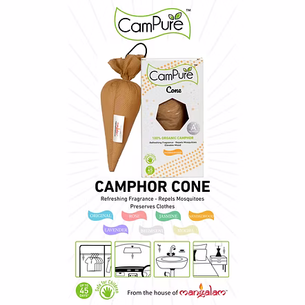 Mangalam CamPure Camphor Cone ( Sandalwood ) 60 Gm