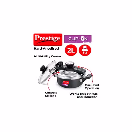 Prestige Clip On Svachh Hard Anodised Pressure Cooker 2 L